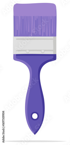 Purple Paintbrush Illustration: Painting, DIY Projects, and Artistic Creations