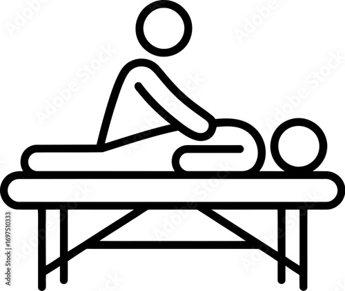 Massage therapy icon relaxation spa treatment vector design