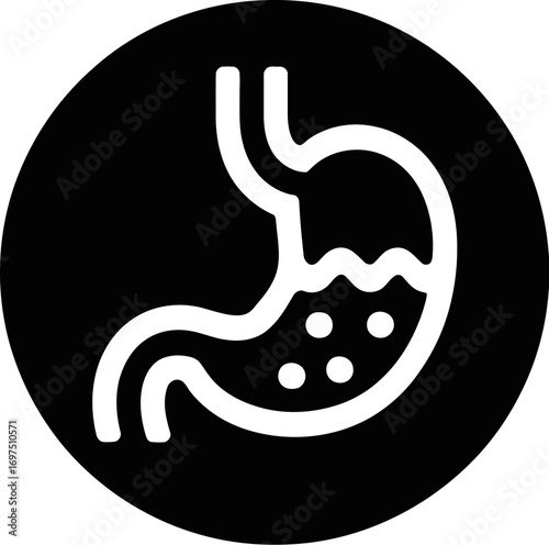 Stomach icon vector illustration digestive system anatomy