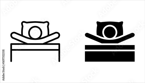 relax icon set, relaxation after work, line symbol on white background