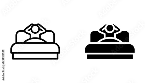 relax icon set, relaxation after work, line symbol on white background
