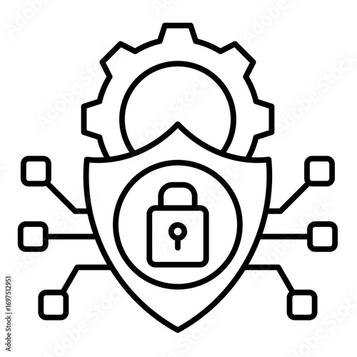 Cyber Security  Icon Element For Design