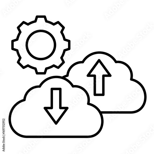 Cloud Service  Icon Element For Design