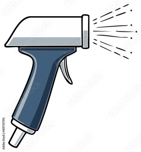 Blue Trigger Spray Bottle Dispensing Liquid Mist