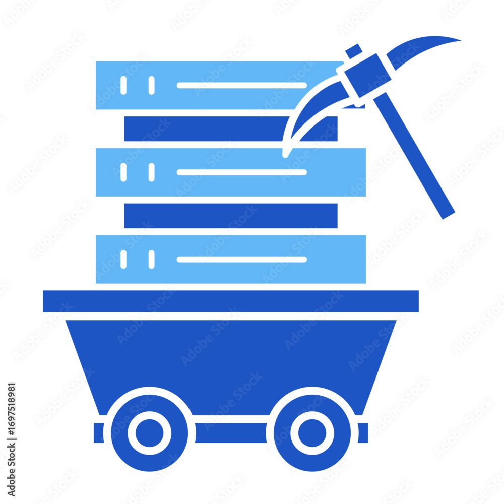 Obraz premium Data Mining Icon Element For Design