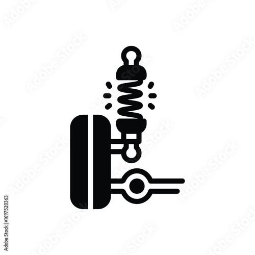 Black solid icon for shock