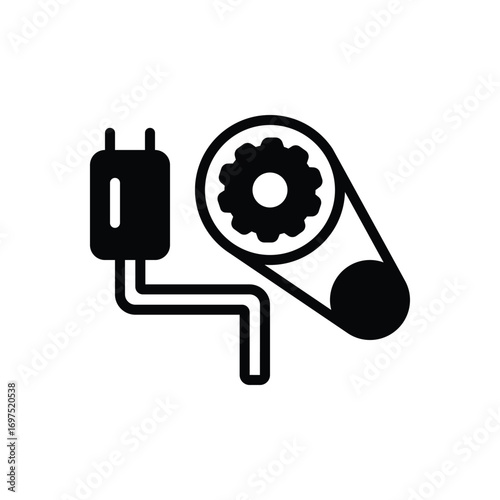 Black solid icon for spare element