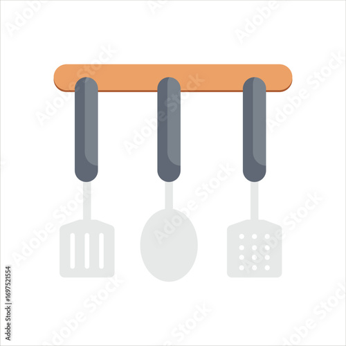 Kitchen Tools Vector Flat Illustration
