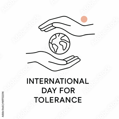 International Day for Tolerance Concept, Peace, Diversity, and Unity Celebration.