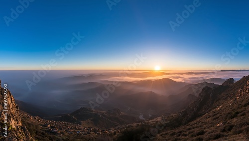 sunset over the mountains