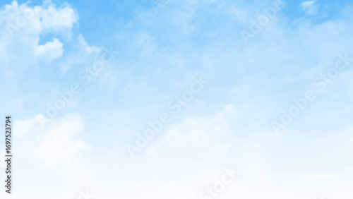image of clear blue sky and white clouds on day time for background usage.