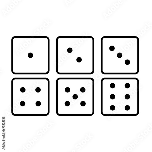 dice on white background
