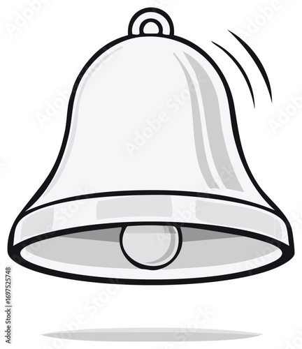 Ringing Bell Cartoon Illustration Symbol for Notification or Alert
