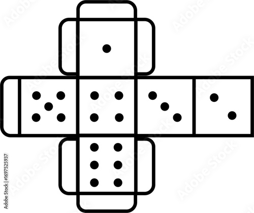 dice on white background