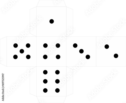 dice on white background