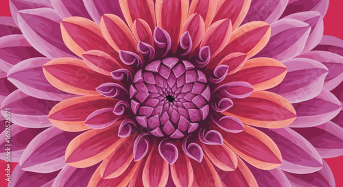 Stunning flower blossom in shades of pink and purple brings vibrant floral beauty to designs