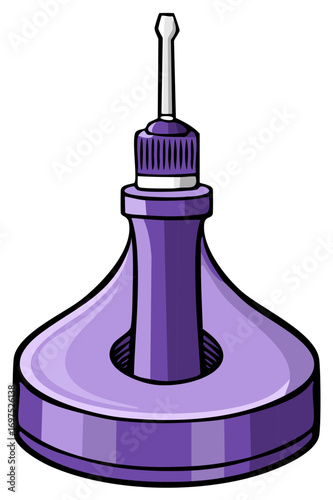 Illustration of a disposable medical safety lancet for a blood sample collection test