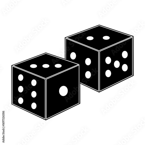 dice on white background
