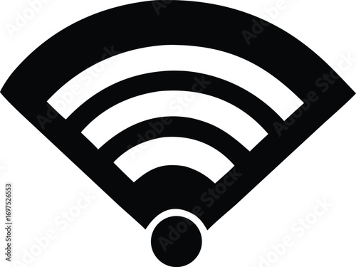 Iconic wi-fi signal symbol wireless internet connectivity modern technology abstract network connection digital communication