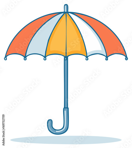 Colorful Cartoon Umbrella Illustration