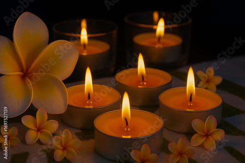 Plumeria Blossom Scented Candlelight