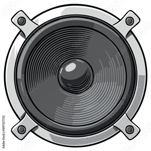 Modern Woofer Speaker with Four Mounting Tabs