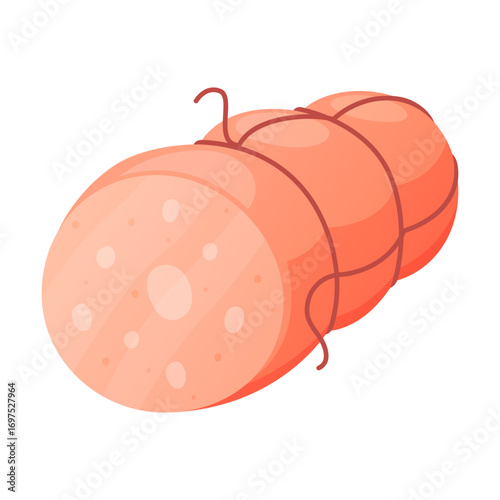 Wurst as Meat Product and Food Item from Butchery Shop Vector Illustration