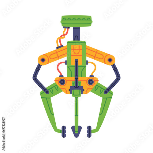 Mechanical Grip and Grabbing Machine Robotic Tool Vector Illustration