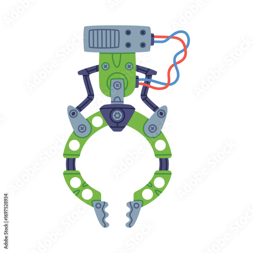 Mechanical Grip and Grabbing Machine Robotic Tool Vector Illustration