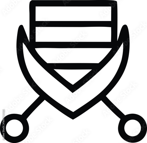 Abstract symbol of innovation and progress a stylized representation of growth and achievement with geometric elements