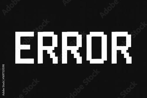 3d text animation. vector alphabet letter that says ERROR, which is usually on a computer screen