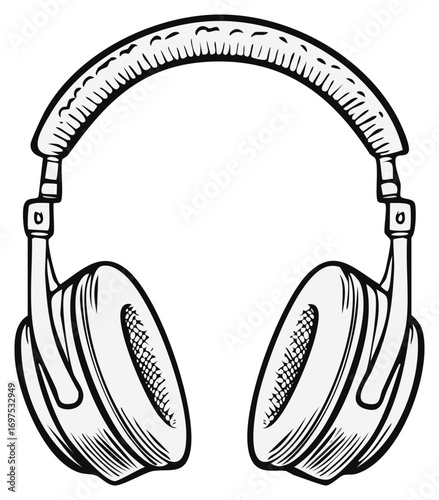Headphones Illustration Audio Device Design Entertainment Concept Music Listening