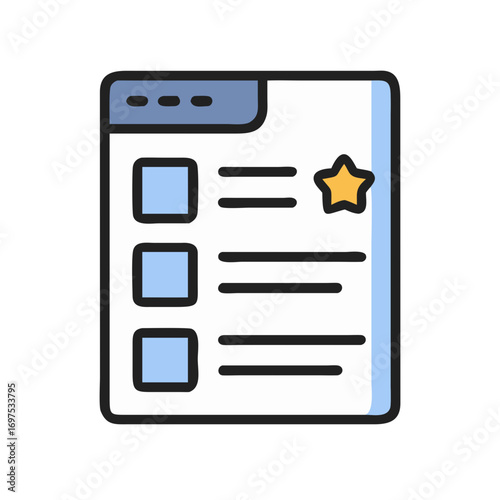 Checklist on screen with star depicting a top choice