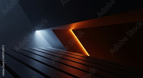 Modern Geometric Architecture With Dynamic Lighting and Bold Contrasts