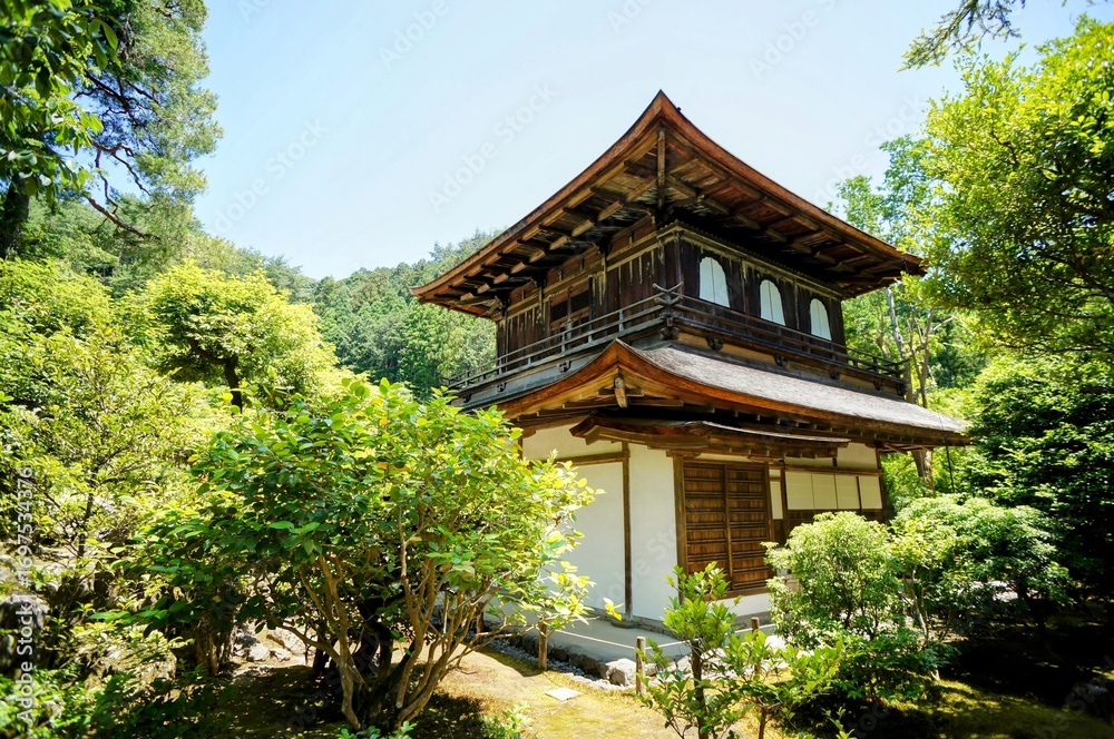Fototapeta premium 京都、銀閣寺の風景