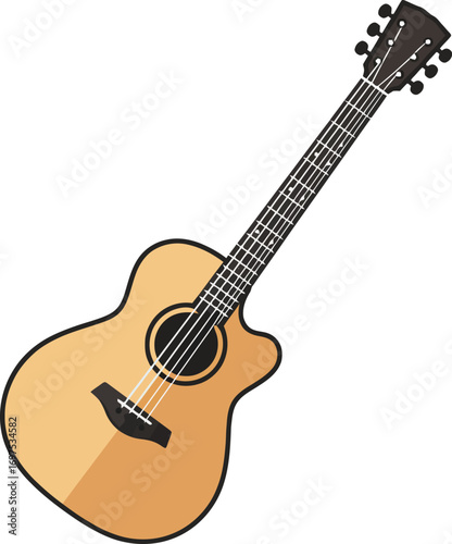 Acoustic Guitar Musical Instrument Illustration