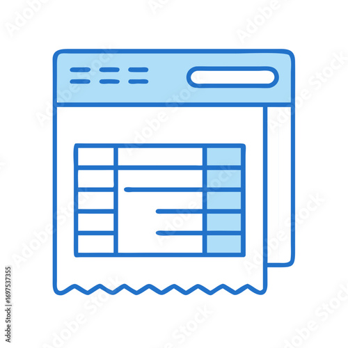 Invoice document vector illustration representing business finance record keeping