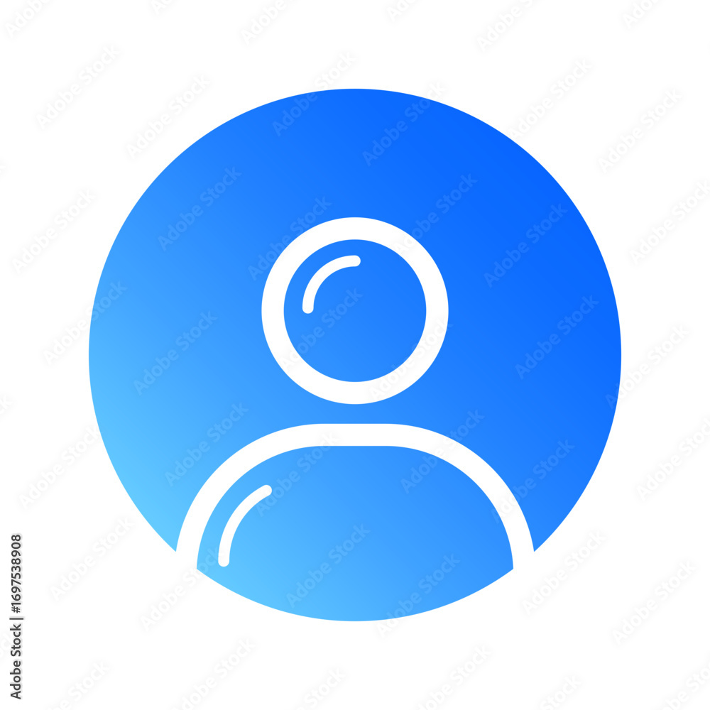 Fototapeta premium User Profile Flat Gradient Icon