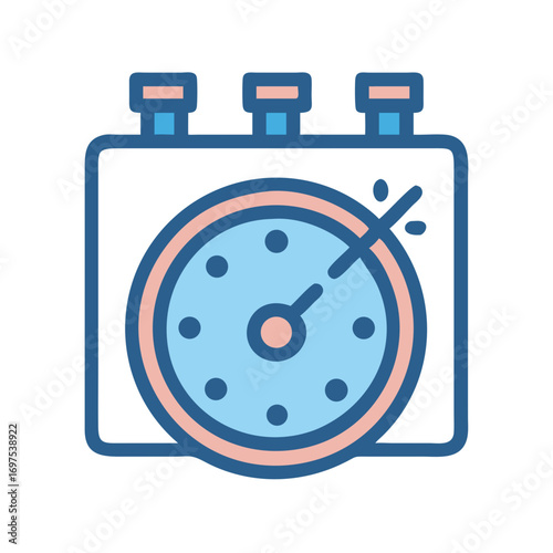 Modern stopwatch icon representing time management and efficiency