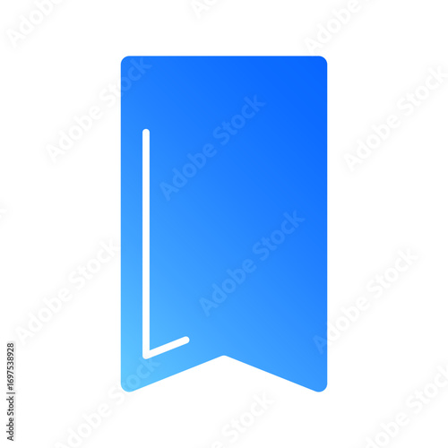 Saved Content Bookmark Flat Gradient Icon