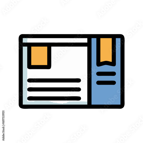 Minimalistic shipping package icon for delivery and distribution