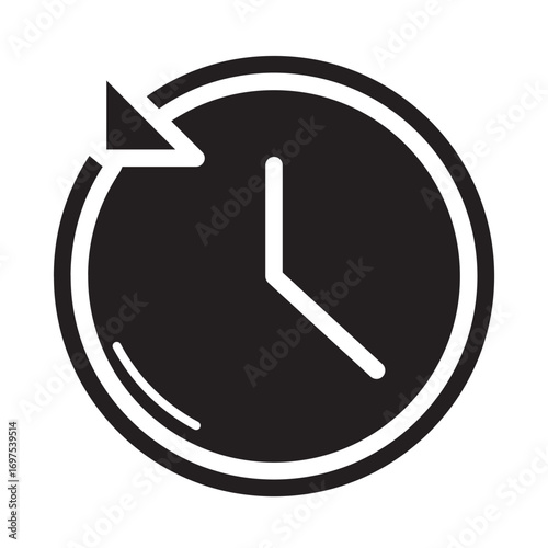 Memories Clock Glyph Icon