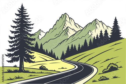 road in forest