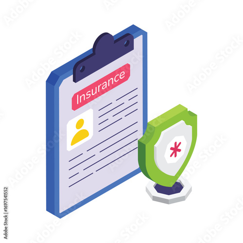 Online Healthcare isometric vector illustration.
