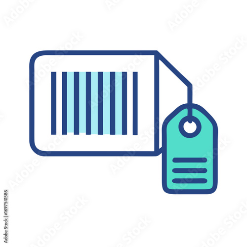 Bar code scanning interface with price tag display graphic