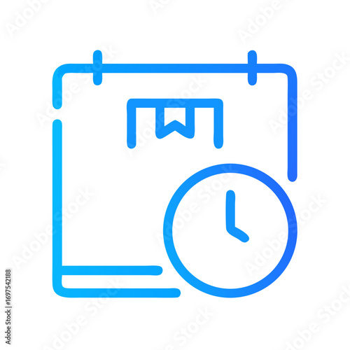 Appointment Calendar Deadline Clock Graphic Design Concept Isolated Icon