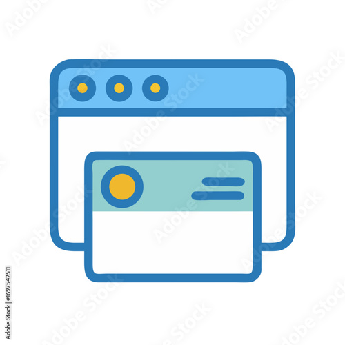 Modern web browser illustration for internet and website concepts