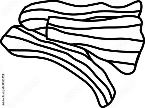 Illustration of bacon outline