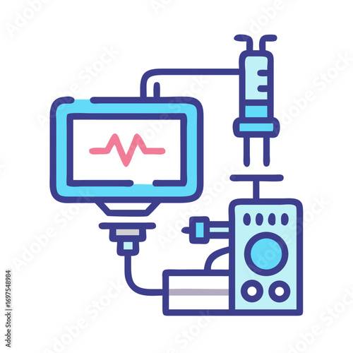 Medical monitoring equipment illustrating healthcare technology and patient monitoring