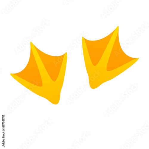 Duck feet vector isolated illustration